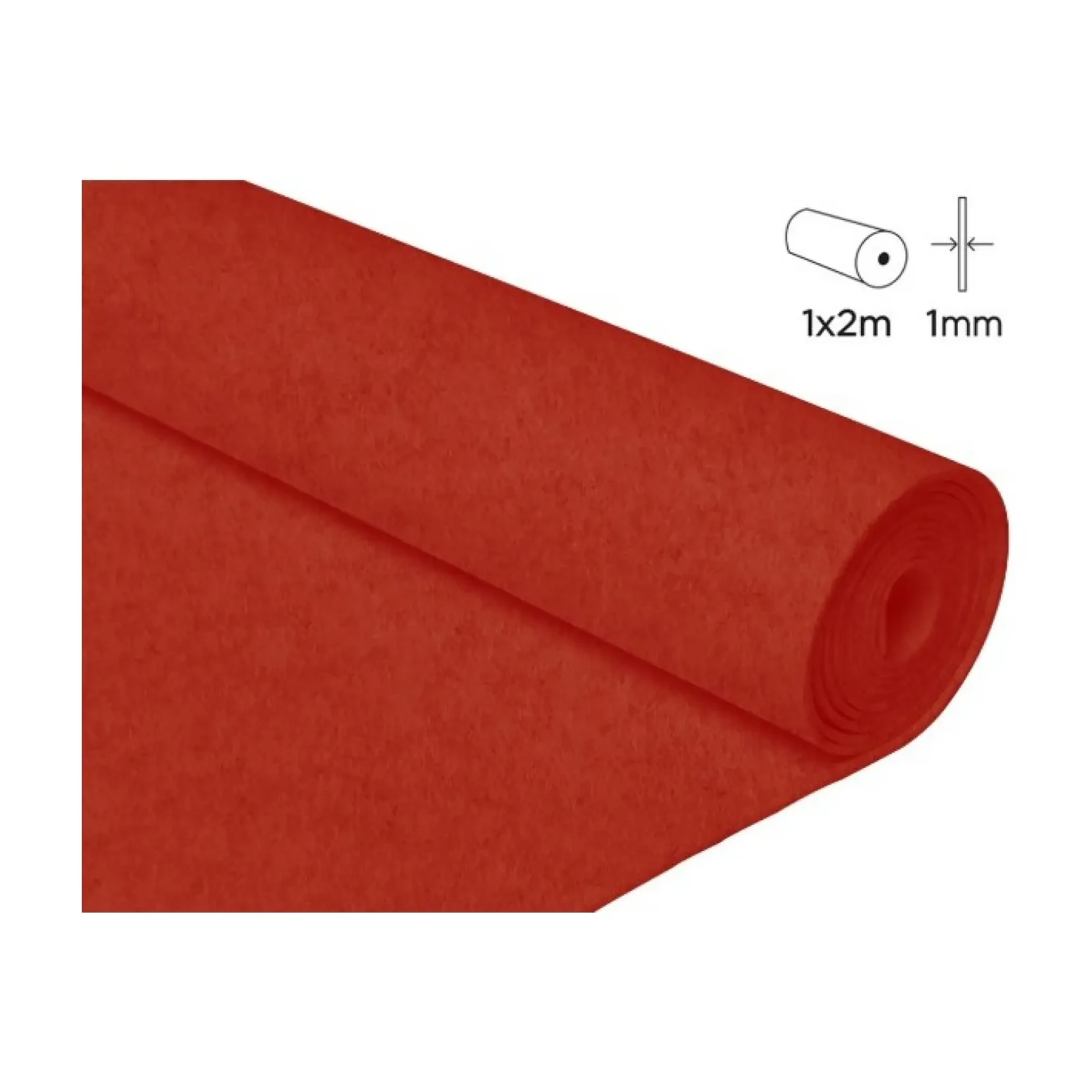 [825520] FIELTRO ACRÍLICO NARANJA EN ROLLO 100×200CM 160 G/M² INNSPIRO