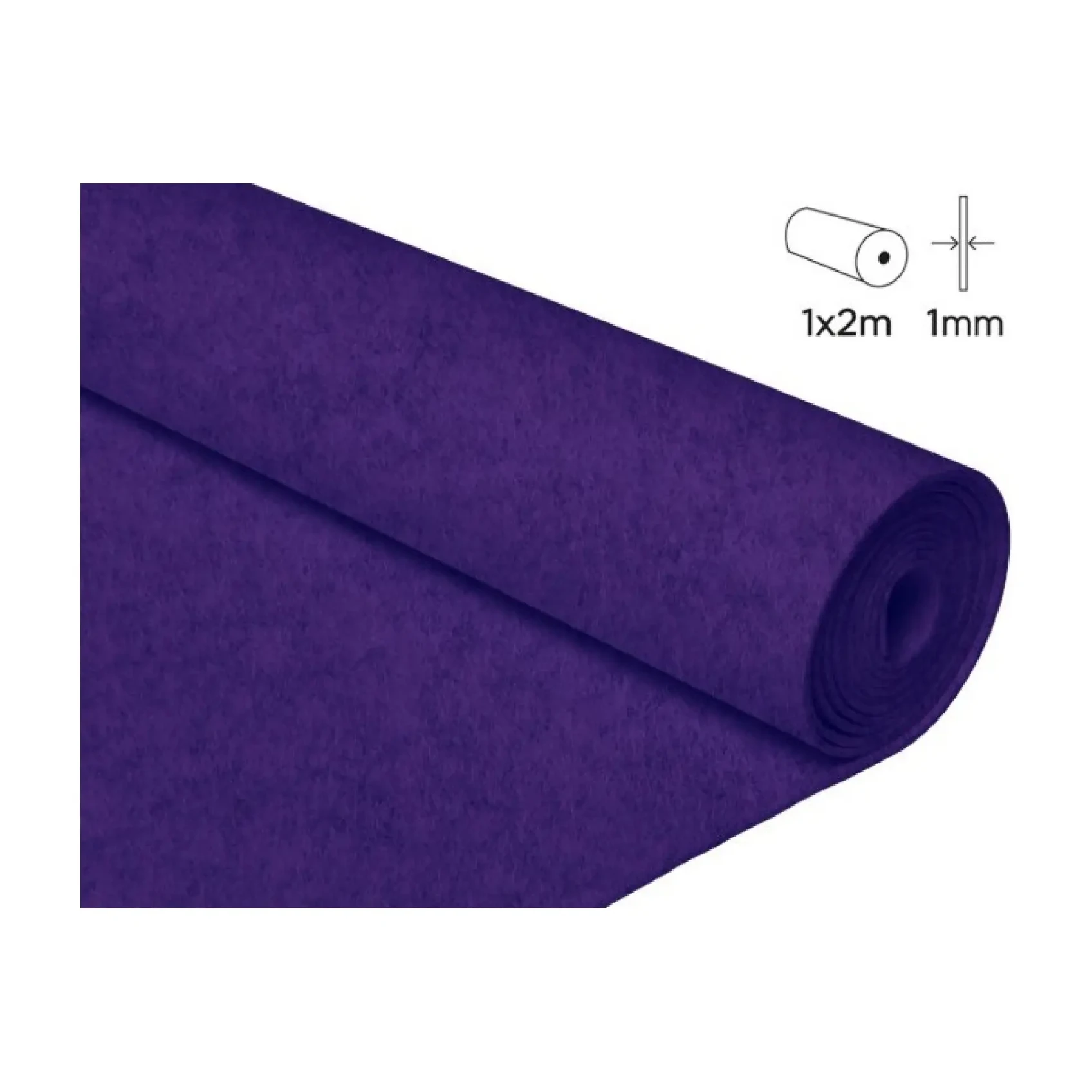 [825523] FIELTRO ACRÍLICO VIOLETA EN ROLLO 100×200CM 160 G/M² INNSPIRO