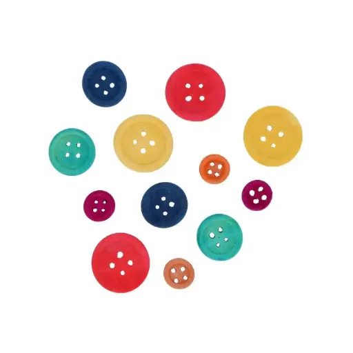 [70092] BOTONES DE MADERA SURTIDOS PACK 30 UDS 
