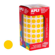 [650218] GOMETS APLI CIRCULO 10,5 AMARILLO ROLLO