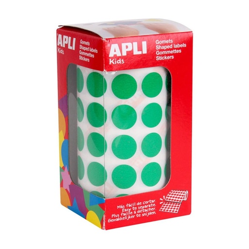 [649644] GOMETS APLI CIRCULO 15,0 VERDE ROLLO