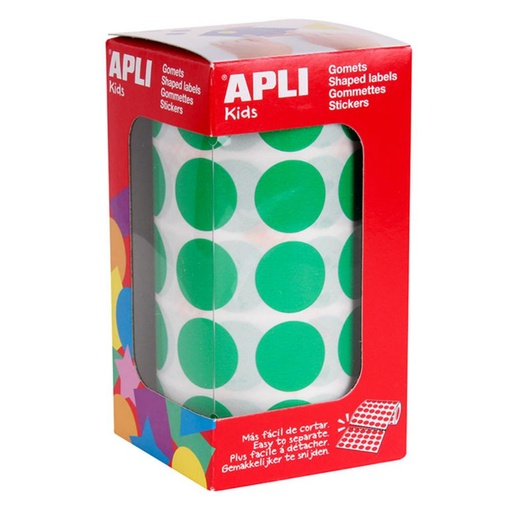 [649990] GOMETS APLI CIRCULO 20,0 VERDE ROLLO