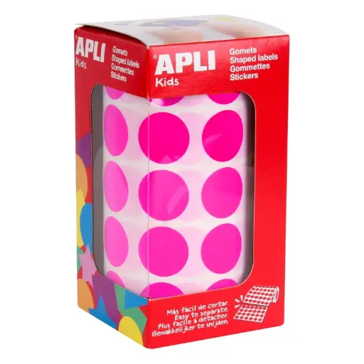[650291] GOMETS APLI CIRCULO 20MM FUCSIA ROLLO