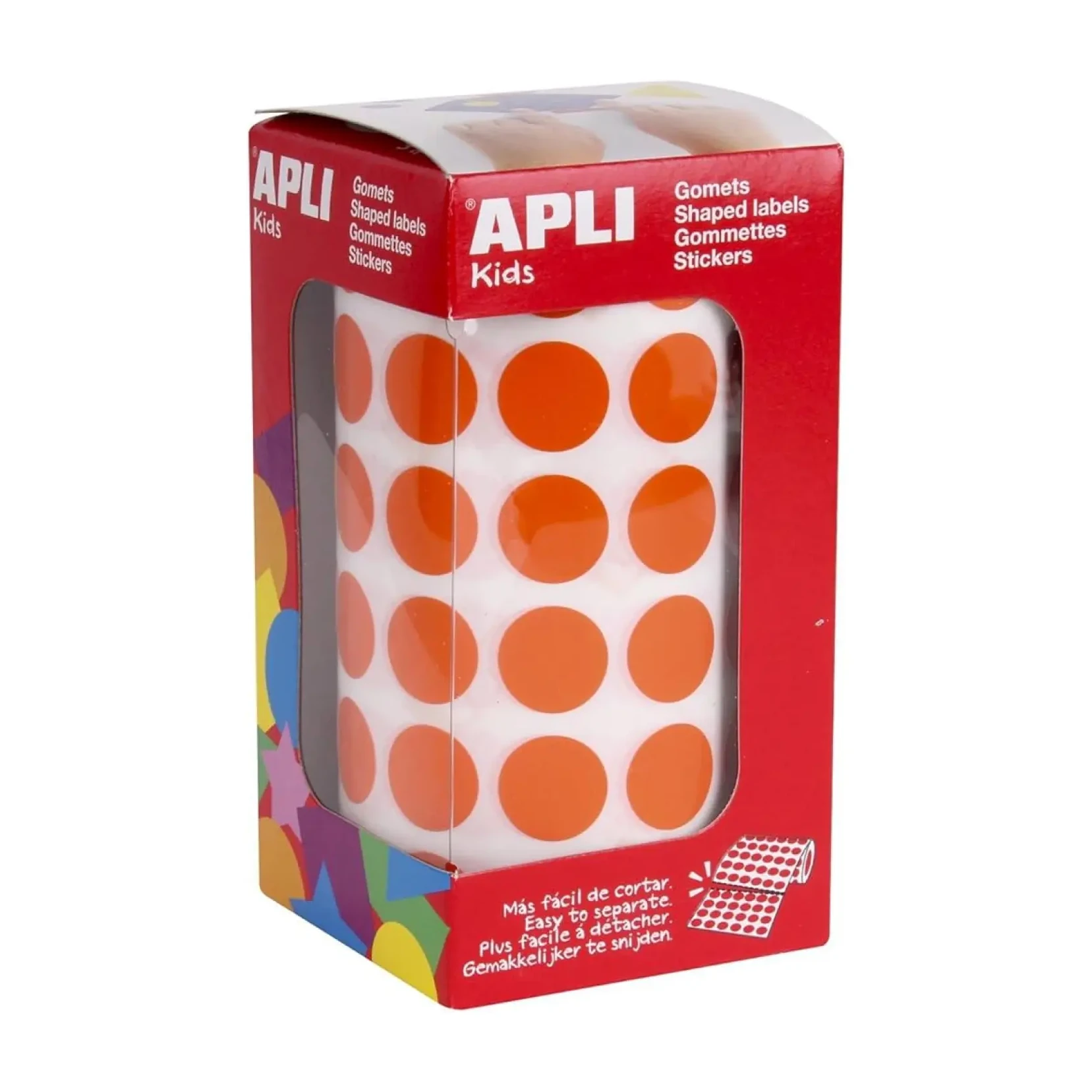 [650289] GOMETS APLI CIRCULO 20MM NARANJA ROLLO