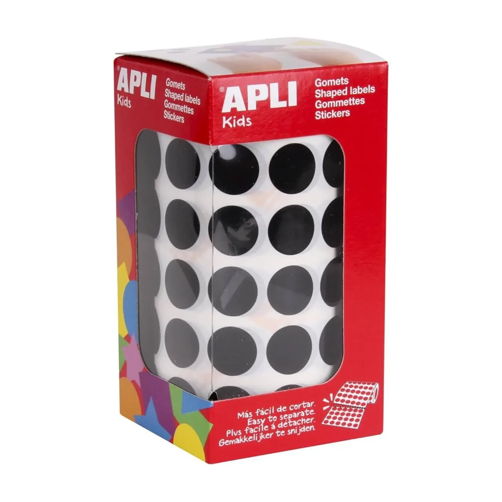 [650294] GOMETS APLI CIRCULO 20MM NEGRO ROLLO
