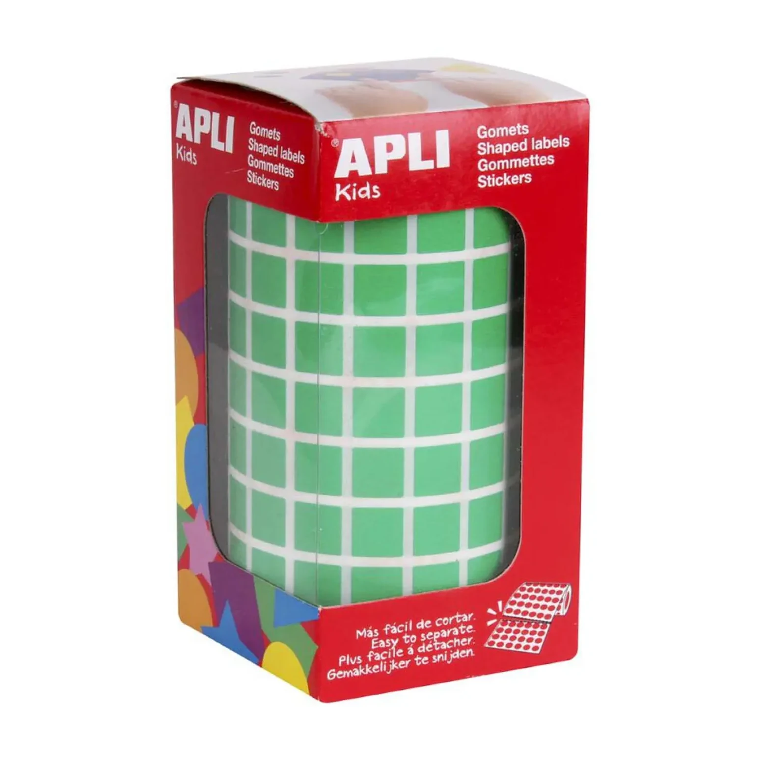 [650225] GOMETS APLI CUADRADO 10X10 VERDE ROLLO