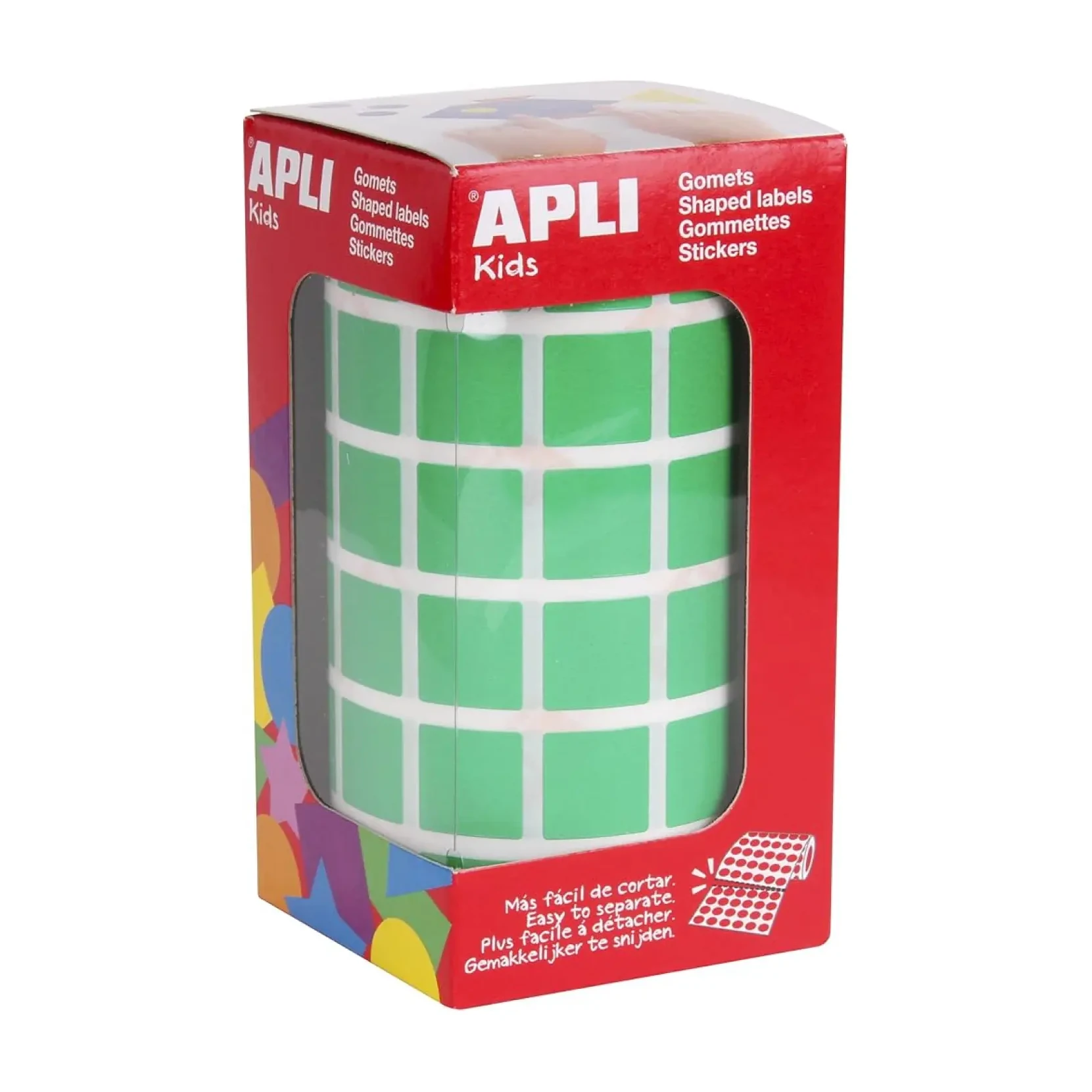 [650229] GOMETS APLI CUADRADO 15X15 VERDE ROLLO