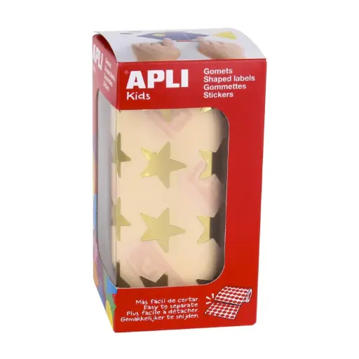 [825284] GOMETS APLI ESTRELLAS METALIZADAS ORO 19,5 MM (1.416 UDS) ROLLO