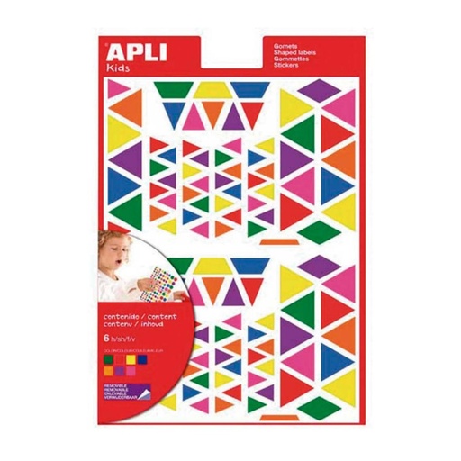 [649298] GOMETS APLI TRIANGULARES REMOVIBLES MULTICOLOR 