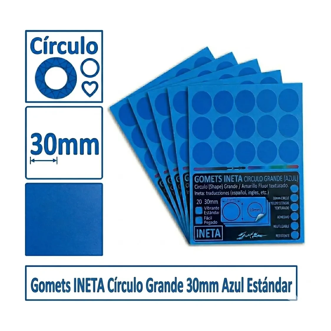 [513035] GOMETS INETA CÍRCULO GRANDE AZUL ROLLO 1680 UDS
