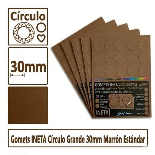 [513037] GOMETS INETA CÍRCULO GRANDE MARRON ROLLO 1680 UDS