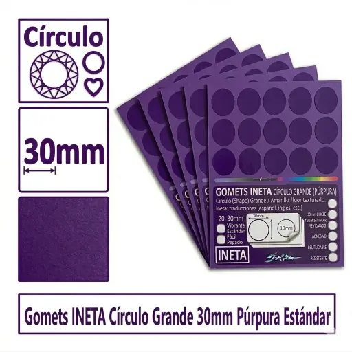 [513039] GOMETS INETA CÍRCULO GRANDE PURPURA ROLLO 1680 UDS