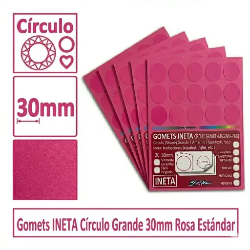 [513034] GOMETS INETA CÍRCULO GRANDE ROSA ROLLO 1680 UDS