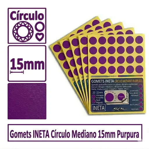 [825719] GOMETS INETA CÍRCULO MEDIANO PURPURA ROLLO 2688 UDS