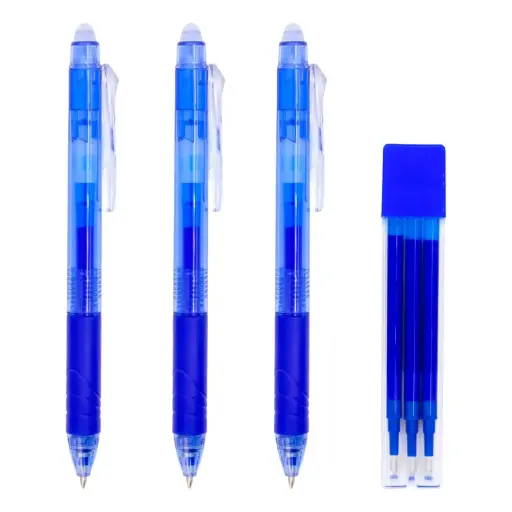 [120433] BOLÍGRAFO RAYLU IGNITE BORRABLE BOLSA 3 BOLI AZUL +1 REC AZUL