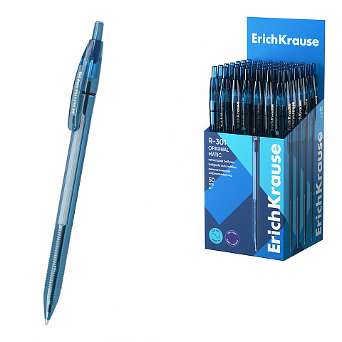 [080934] BOLÍGRAFO ERICHKRAUSE R-301 MATIC 1.0 AZUL (RETRÁCTIL) 