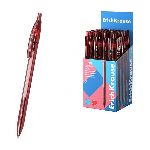 [080936] BOLÍGRAFO ERICHKRAUSE R-301 MATIC 1.0 ROJO (RETRÁCTIL) 