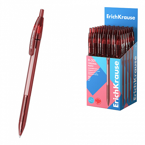 [080936] BOLÍGRAFO ERICHKRAUSE R-301 MATIC 1.0 ROJO (RETRÁCTIL) 
