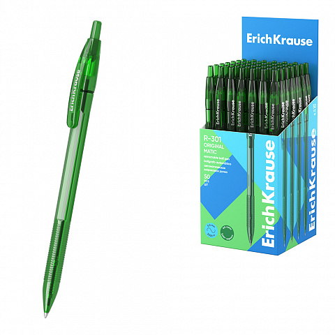 [080937] BOLÍGRAFO ERICHKRAUSE R-301 MATIC 1.0 VERDE (RETRÁCTIL)