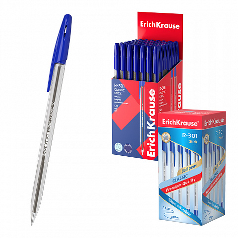 [080834] BOLÍGRAFO ERICHKRAUSE R-301 STICK 1.0  AZUL 