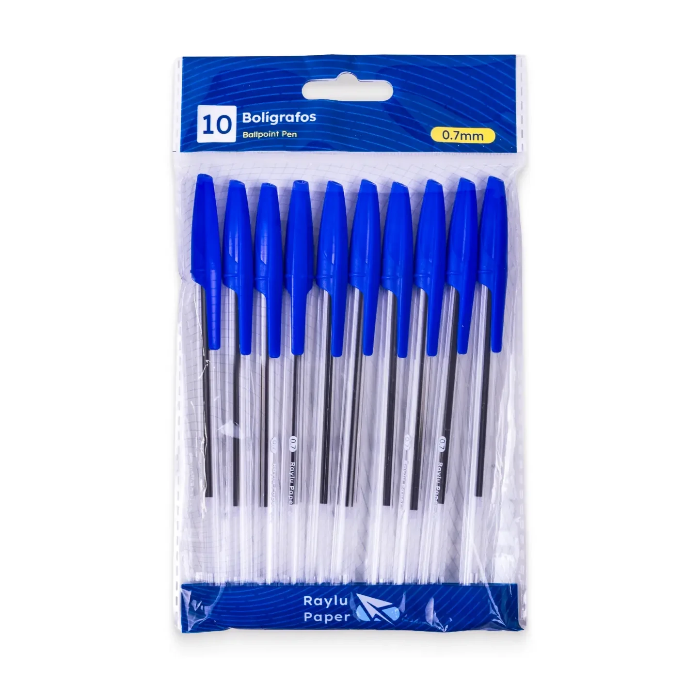 [081049] BOLÍGRAFOS BÁSICOS COREBALL AZUL BOLSA 10 UNIDADES RAYLU