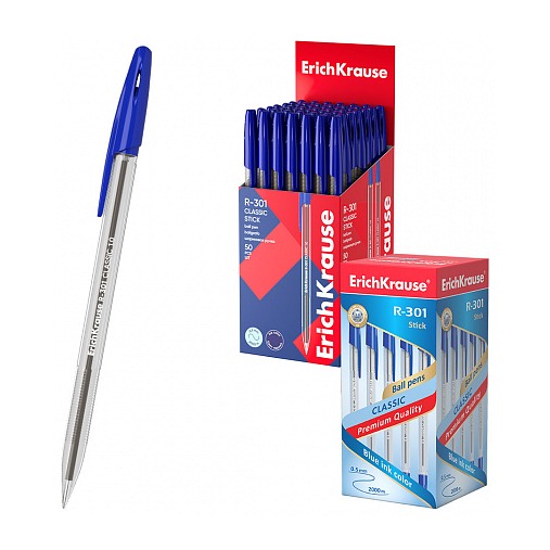 [080835] BOLÍGRAFO ERICHKRAUSE R-301 STICK 1.0 NEGRO 