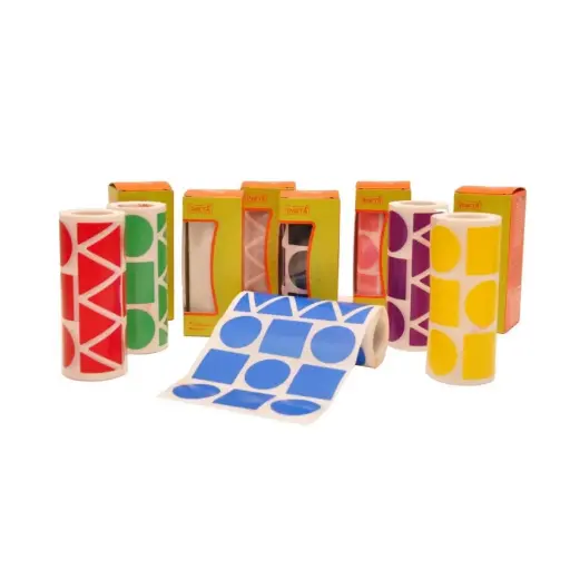 [825683] GOMETS INETA FIGURAS GEOMETRICAS GRIS – ROLLO 1357 UDS