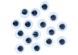 OJOS MÓVILES NEGROS AUTADHESIVOS REDONDOS 10 MM 72 UDS