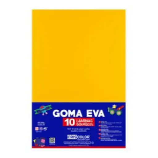 [630468] HOJAS DE GOMA EVA UNICOLOR AMARILLO 40x60x0,2 CM