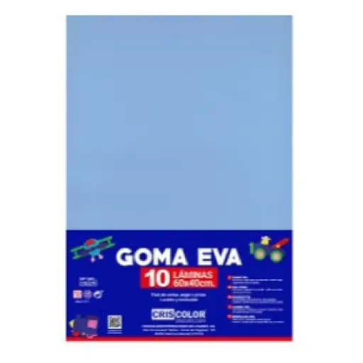 [630473] HOJAS DE GOMA EVA UNICOLOR AZUL CIELO 40x60x0,2 CM