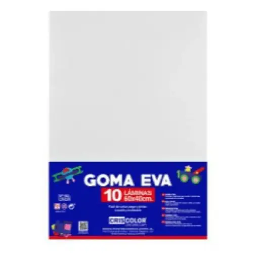 [630469] HOJAS DE GOMA EVA  UNICOLOR BLANCO 40x60x0,2 CM