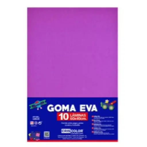 [825410] HOJAS DE GOMA EVA  – LÁMINAS UNICOLOR (LILA – 40x60x0,2 CM)