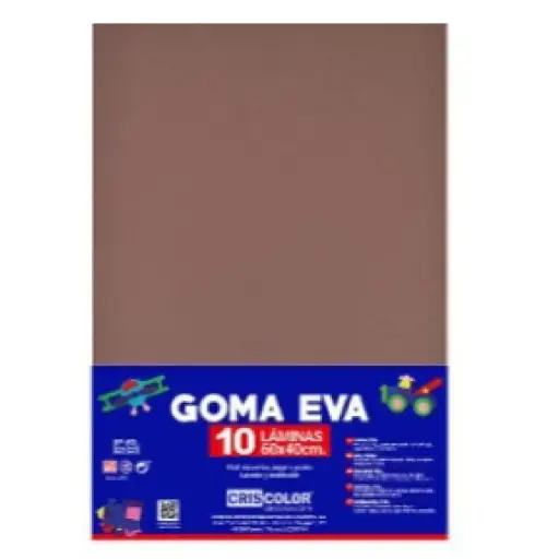 [630466] HOJAS DE GOMA EVA  – LÁMINAS UNICOLOR (MARRON – 40x60x0,2 CM)