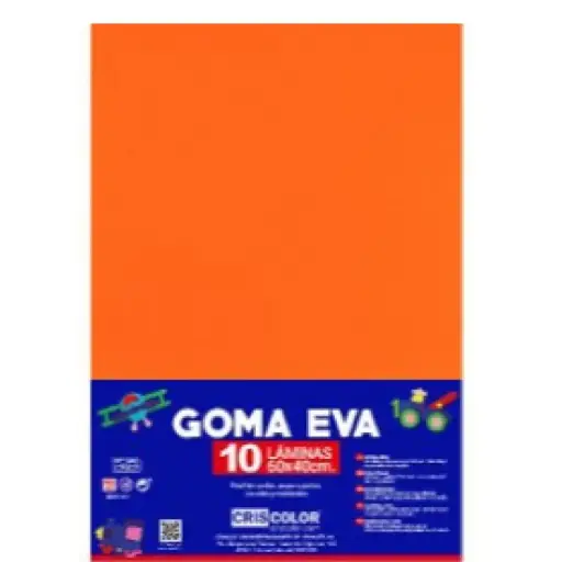 [630465] HOJAS DE GOMA EVA UNICOLOR NARANJA 40x60x0,2 CM