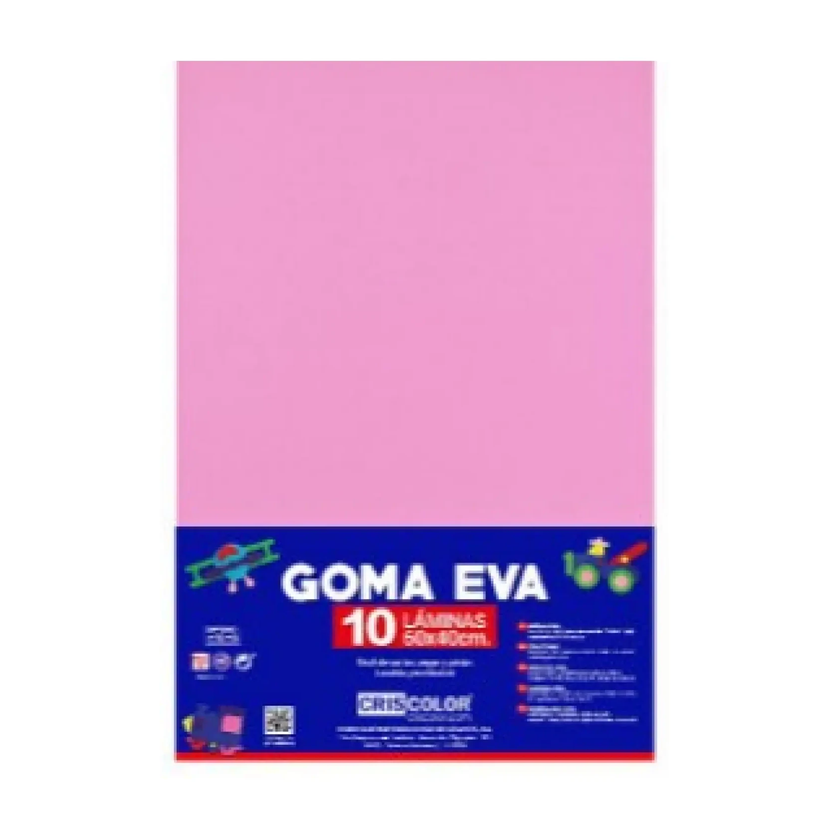[630472] HOJAS DE GOMA EVA UNICOLOR ROSA 40x60x0,2 CM