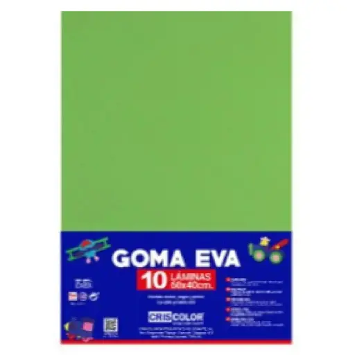 [630470] HOJAS DE GOMA EVA UNICOLOR VERDE MANZANA 40x60x0,2 CM