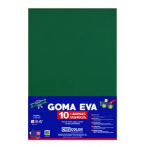 [825411] HOJAS DE GOMA EVA UNICOLOR VERDE MUSGO 40x60x0,2 CM