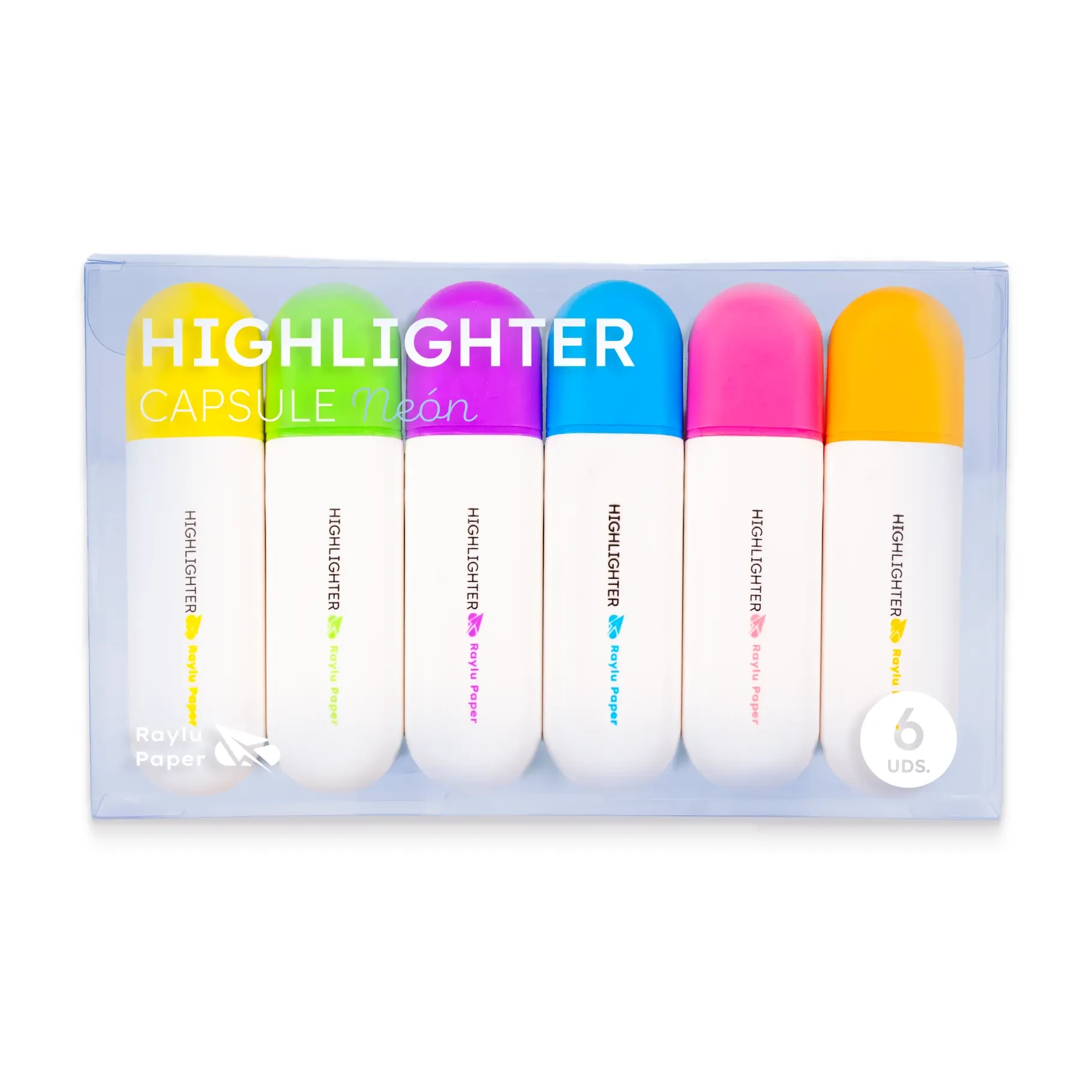 [080657] MARCADOR FLUORESCENTE CAPSULE NEON 6 UDS RAYLU