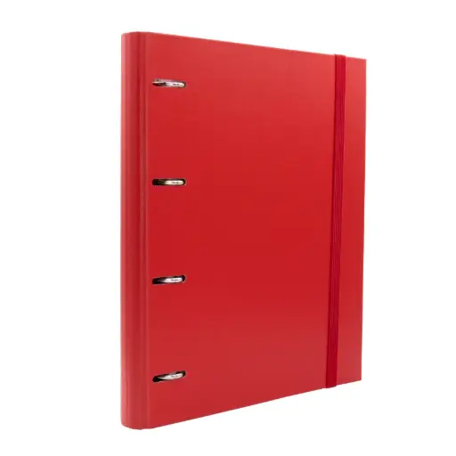 [209282] CARPEBLOCK 4 ANILLAS RAYLU PAPER A4  ROJO 