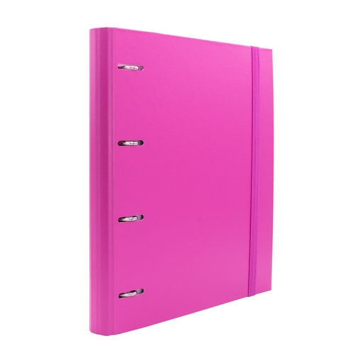 [180964] CARPEBLOCK 4 ANILLAS RAYLU PAPER A4  ROSA OSCURO