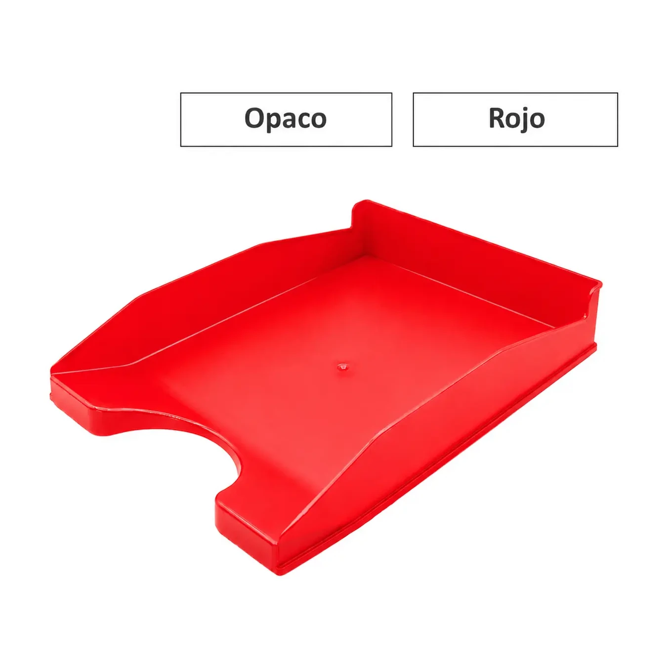 [180394] BANDEJA ROJA TRASLUCIDO APILABLE 350X250X65MM