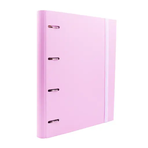 [209370] CARPEBLOCK 4 ANILLAS RAYLU PAPER A4  ROSA PASTEL 