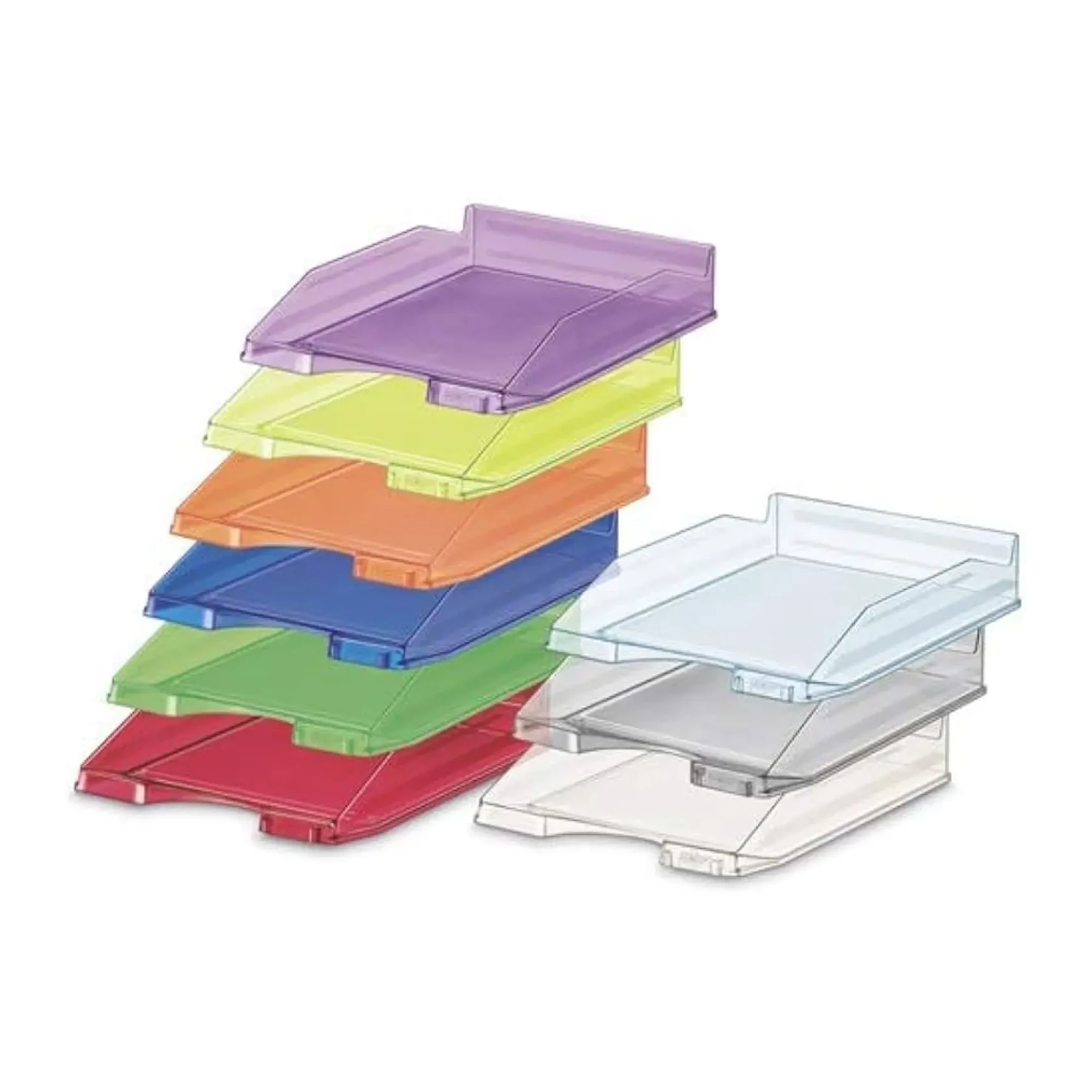 [180395] BANDEJA SURTIDO FLUOR APILABLE 350X250X65MM 10UDS