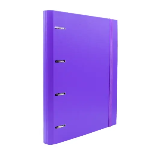 [209356] CARPEBLOCK 4 ANILLAS RAYLU PAPER A4  VIOLETA