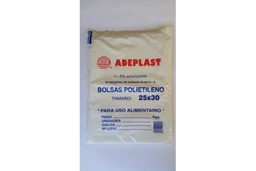 BOLSA POLIETILENO TRANSPARENTE 25 × 30CM PACK 100 UDS