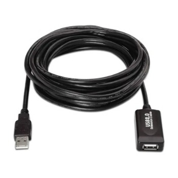[170027] CABLE USB 2.0 ALARGADOR CON AMPLIFICADOR 5 METROS NEGRO