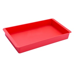 BANDEJA ROJO RECTANGULAR MULTIUSO 247X125X30MM