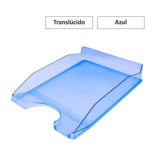 [180361] BANDEJA AZUL TRASLUCIDO APILABLE 350X250X65MM