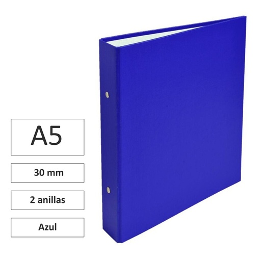[181046] ARCHIVADOR EXACOMPTA A5 PP AZUL 2 ANILLAS 30MM