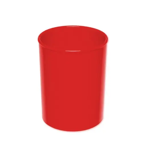 [700252] CUBILETE PORTALAPICES ROJO OPACO FAIBO PLÁSTICO 
